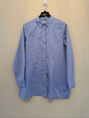 Foxcroft NYC Light Blue Women's Button-Up Dress Shirt Size 12